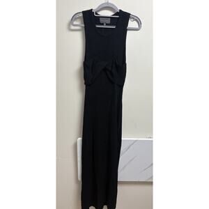 Sunday in Brooklyn Black Knit Maxi Cover Up Bow Front Sleeveless Size Small NWT